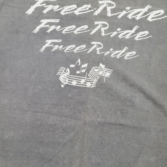 Vintage 80s 90s Free Ride Music Band Edgar Winter T Shirt Single Stitch Beefy L - Picture 9 of 14